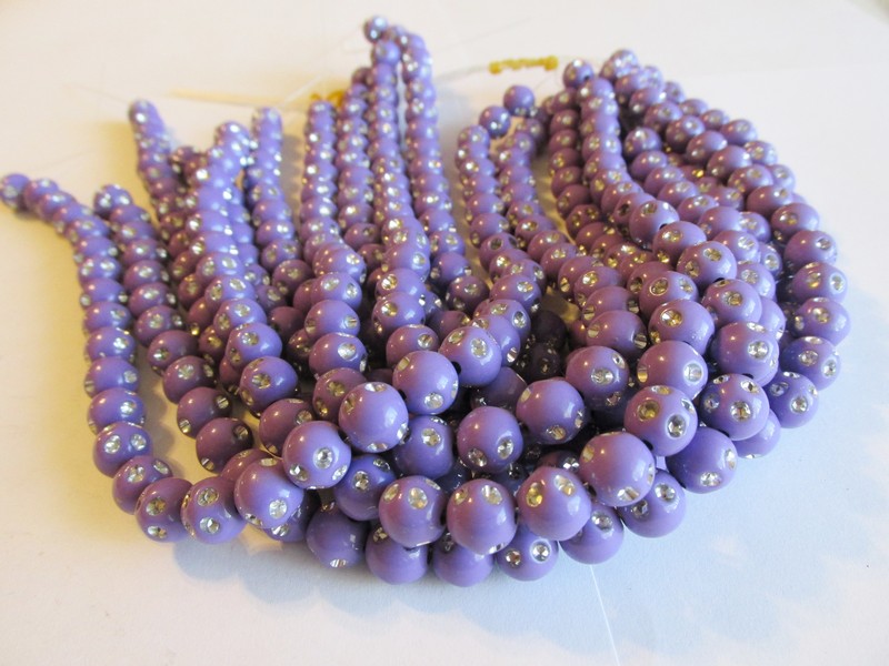 (image for) Lavender rounds with crystals #1589